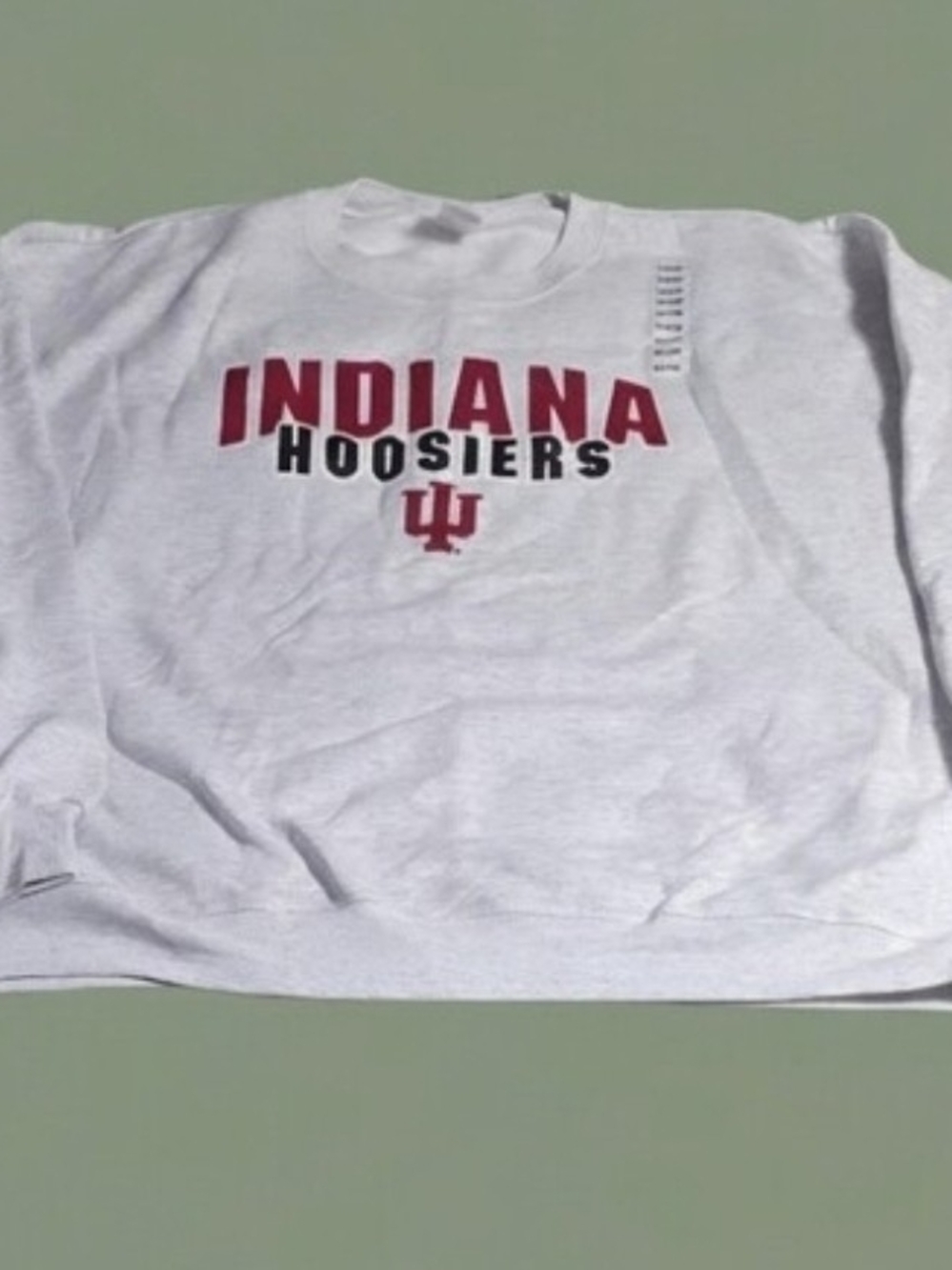 Hanes Light Heather Gray Licensed Indiana Hoosiers Sweatshirt